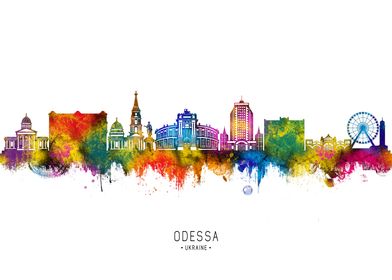 Odessa Skyline Watercolor