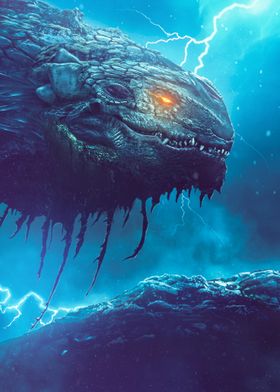 Sea Monster in Storm