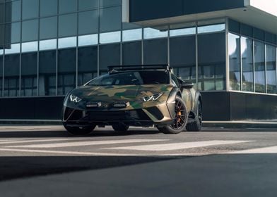 Camouflaged Lamborghini