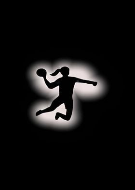 Silhouette of a Female Athlete