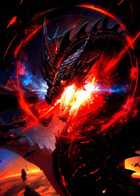 Fiery Dragon Illustration