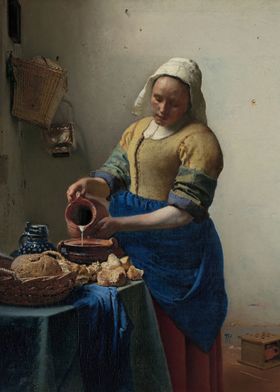 Milkmaid Pouring Milk