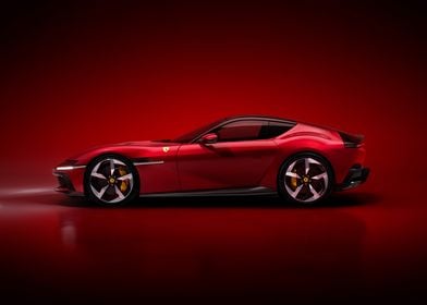 Ferrari Coupe Side View