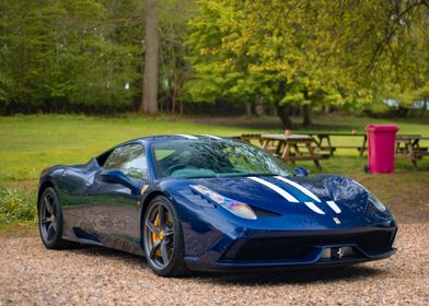 Blue Ferrari 458 Italia