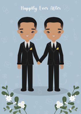 Gay Wedding Illustration