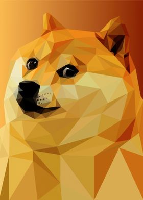 Doge in Polygonal Style meme