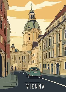 Vienna Cityscape Illustration