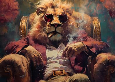 Cool Lion in Sunglasses