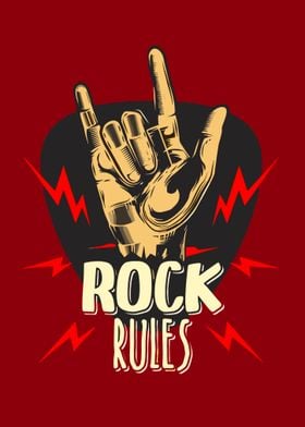 Rock Rules Hand Sign