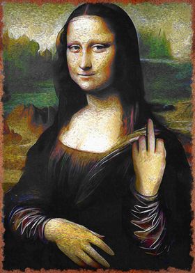 Mona Lisa Middle Finger