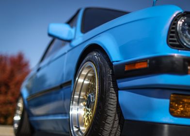 Blue BMW E30