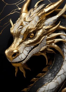 Golden Dragon Head