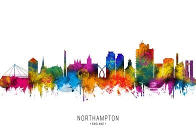 Northampton Skyline Watercolor