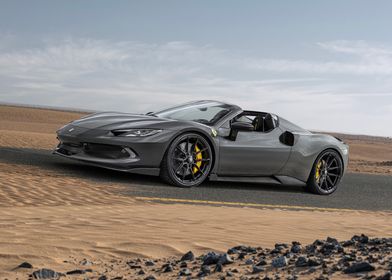 Ferrari Convertible in Desert