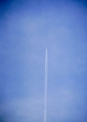 Trail in Blue Sky