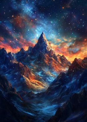 Starry Mountain Landscape