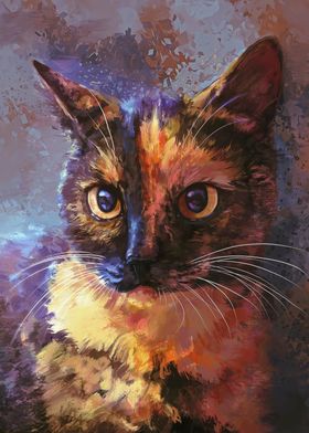 Tortoiseshell Cat Portrait