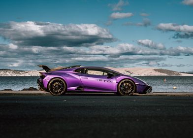 Purple Lamborghini STO