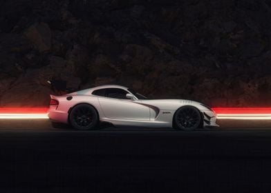 White Dodge Viper ACR