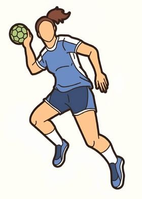 Handball Player Illustration