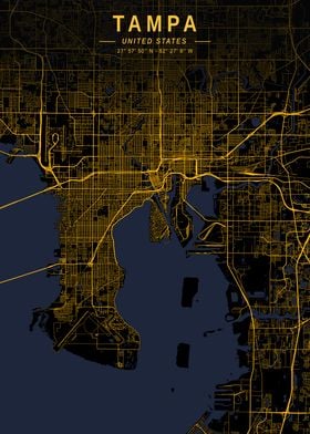 Tampa Golden City Map