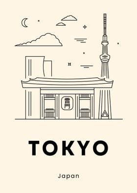 Tokyo Skyline Illustration