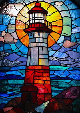 Stained Glass Lighthouse