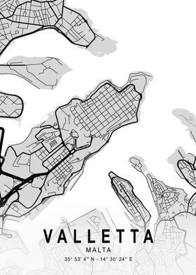 Valletta Light City Map