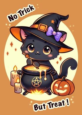 Halloween Witch Cat