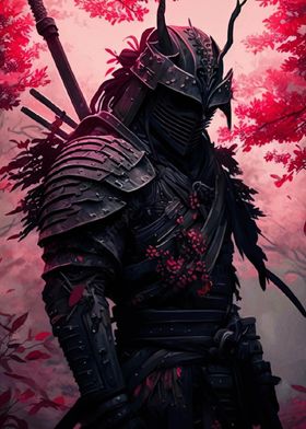 Samurai Warrior in Red