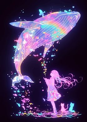 Girl and Whale Dream