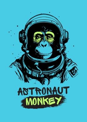 Astronaut Monkey Illustration