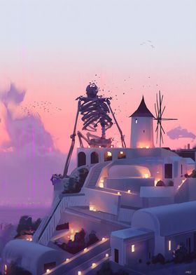 Skeleton on a Hilltop