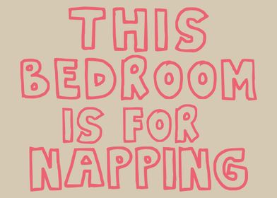 Bedroom Napping Sign