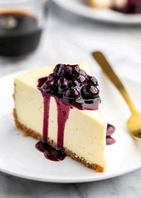 Blueberry Cheesecake Slice