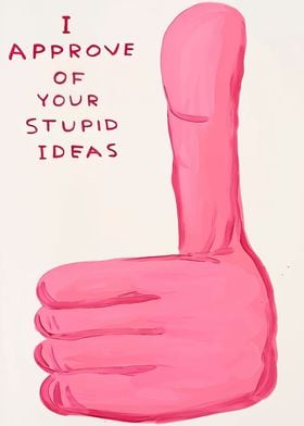 Pink Thumbs Up Art