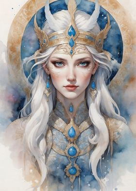 Watercolor Fantasy Queen