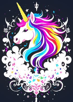 Rainbow Unicorn Art