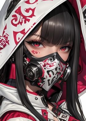 Anime Girl with Gas Mask