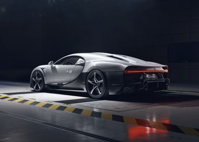 Silver Bugatti Chiron