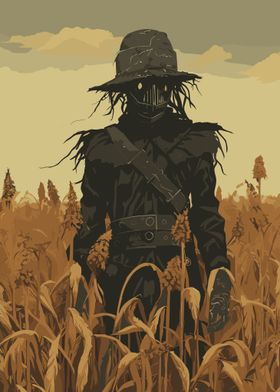 Dark Scarecrow in Field