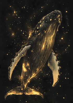 Golden Whale in Space