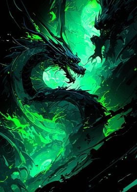 Green Dragon Fantasy Art