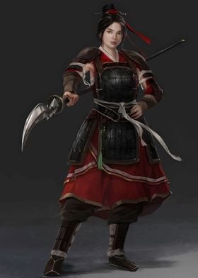 Female Warrior in Armor