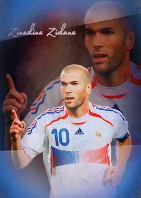 Zinedine Zidane Football Poster