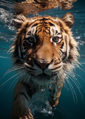 Tiger Underwater