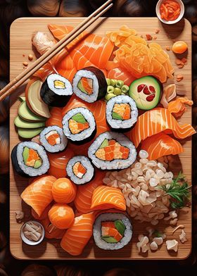 Sushi Platter with Salmon