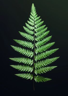 Fern Leaf on Black