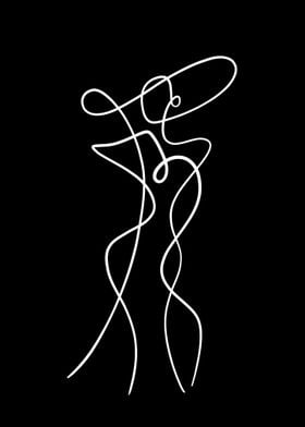 Abstract Line Art Figure