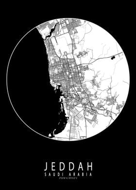 Jeddah City Map Full Moon